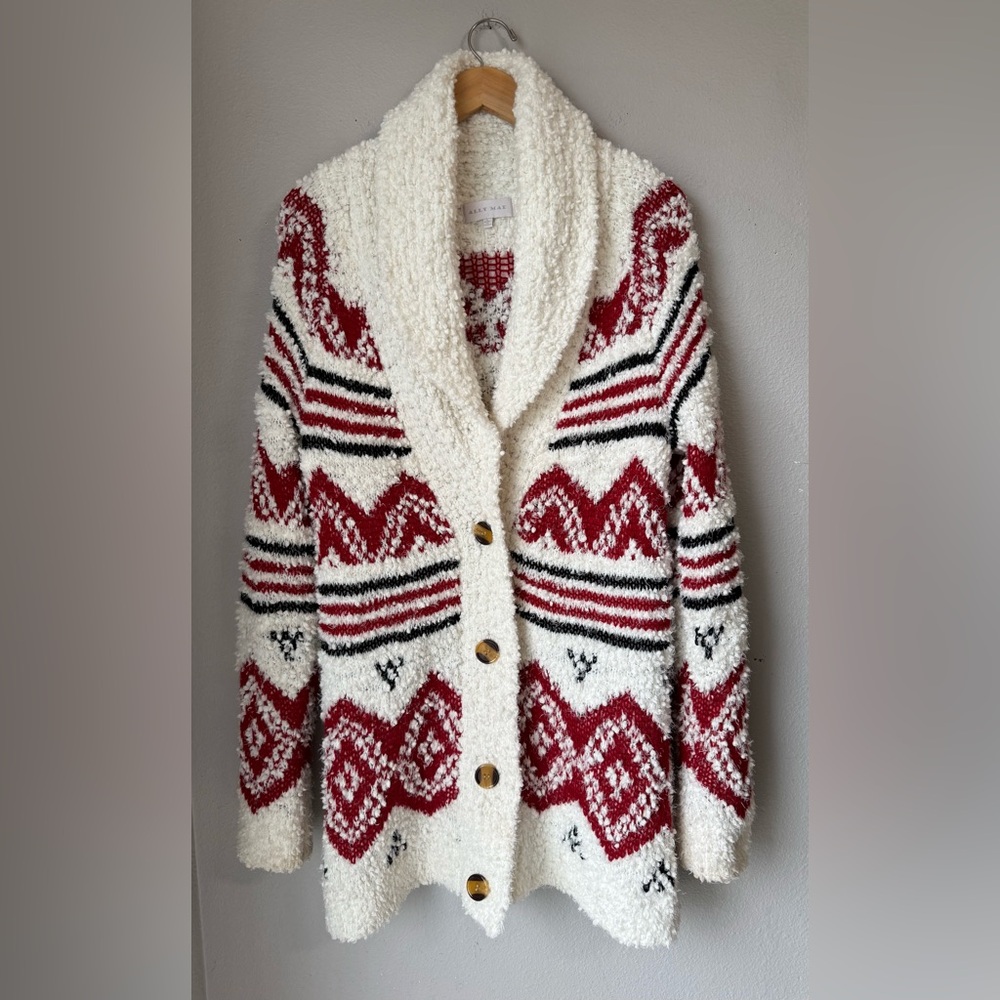 Ally Mae Button Up Soft Cardigan Womens Size Large V Neck Collar